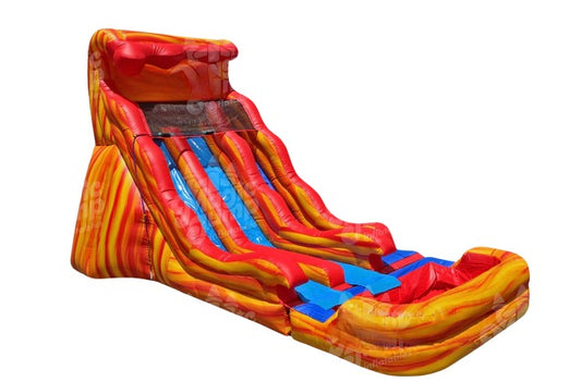Flammin Wave Dual 17' Wet/Dry Inflatable Slide