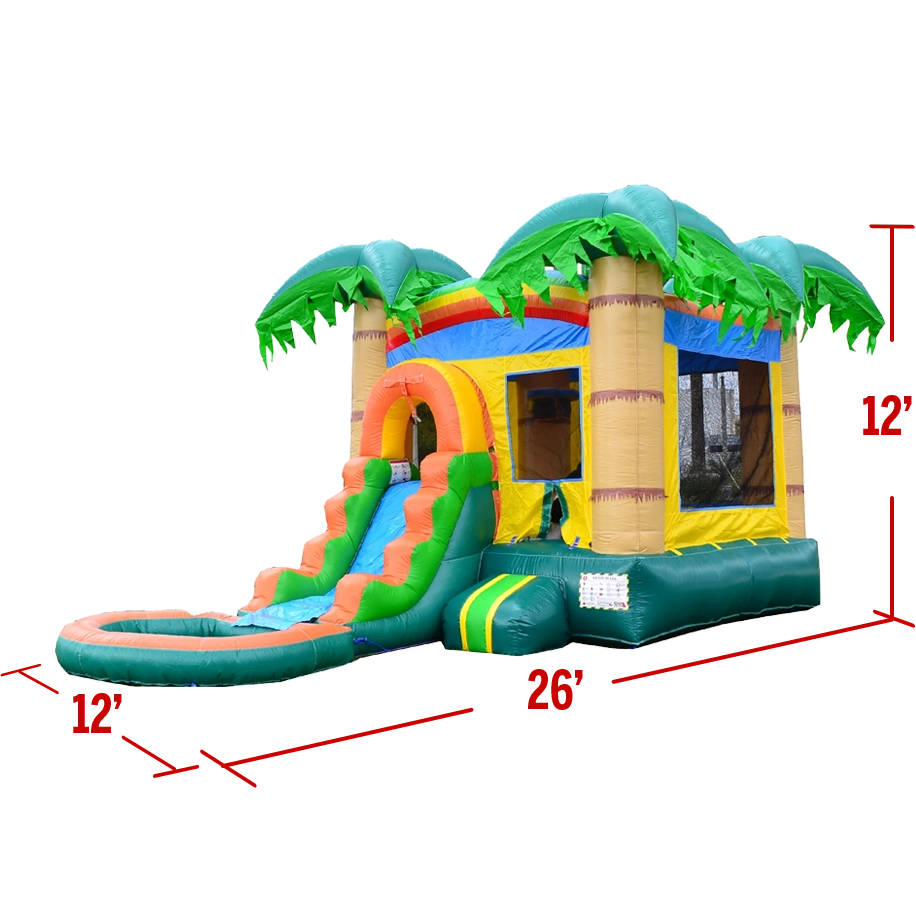 12'x12' Tropical Inflatable Bounce House Combo