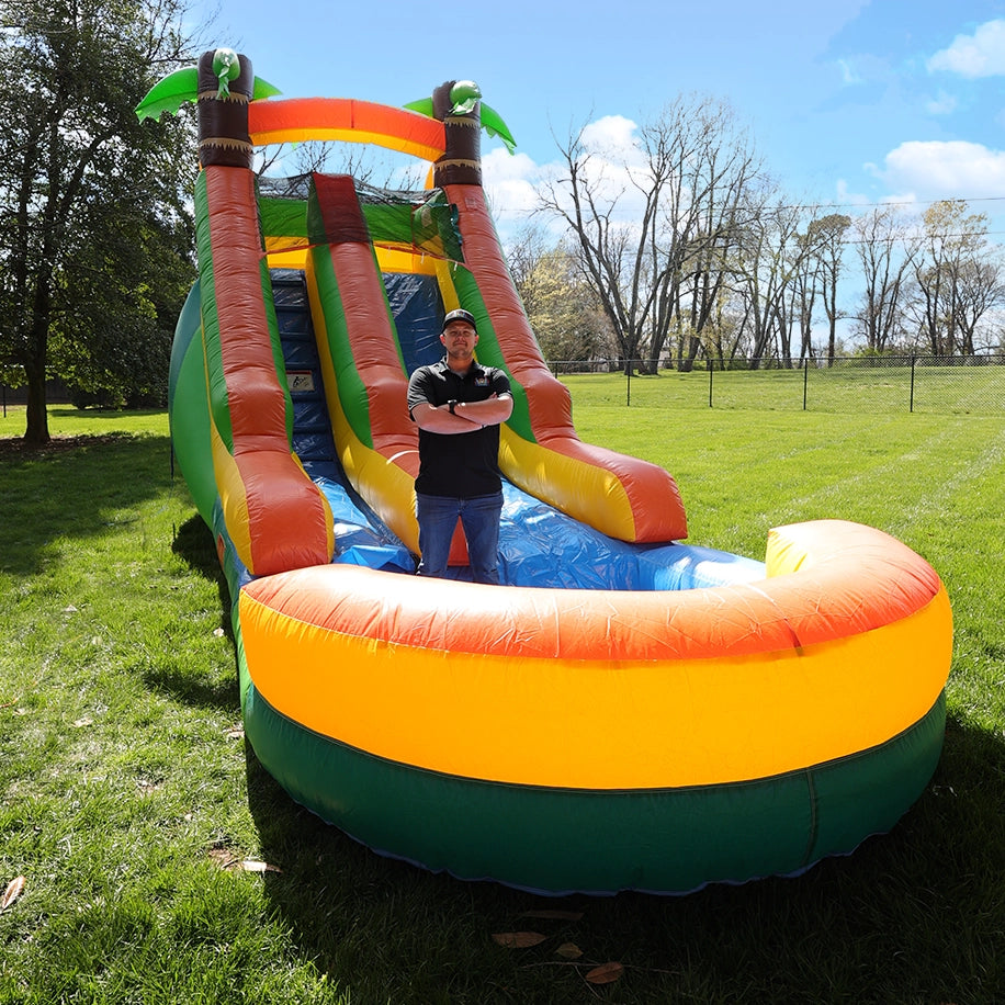 Tropical 16' Wet/Dry Inflatable Slide