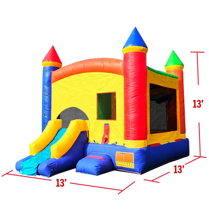 13'x13' Inflatable Bounce House w/ Basketball Hoop