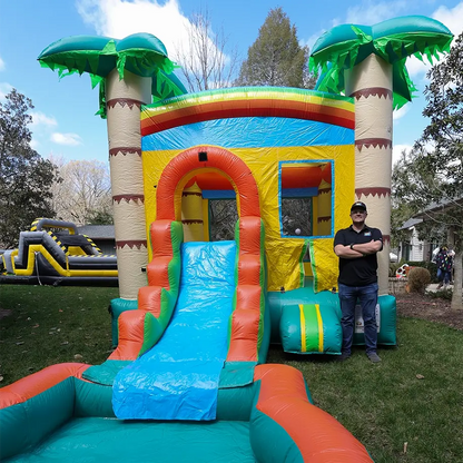 12'x12' Tropical Inflatable Bounce House Combo