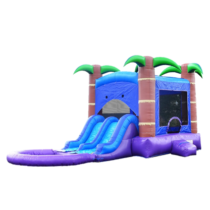 12'x12' Tropical Blue Inflatable Bounce House Combo