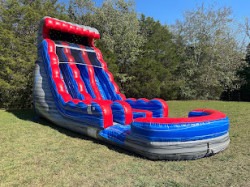 Red White & Zoom - 22ft Double Lane Slide